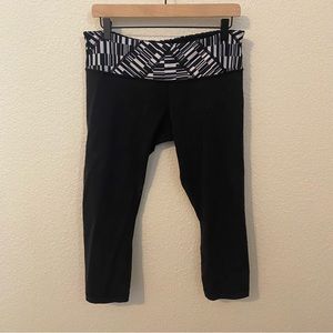 Lululemon cropped leggings black size 10